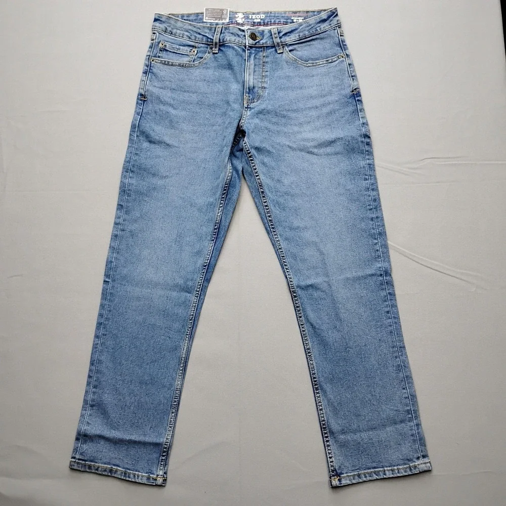 Izod Saltwater‎ Straight Fit Comfort Stretch Denim Jeans Blue 32x30